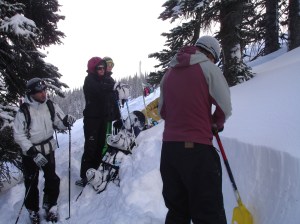 Checking the snow pack